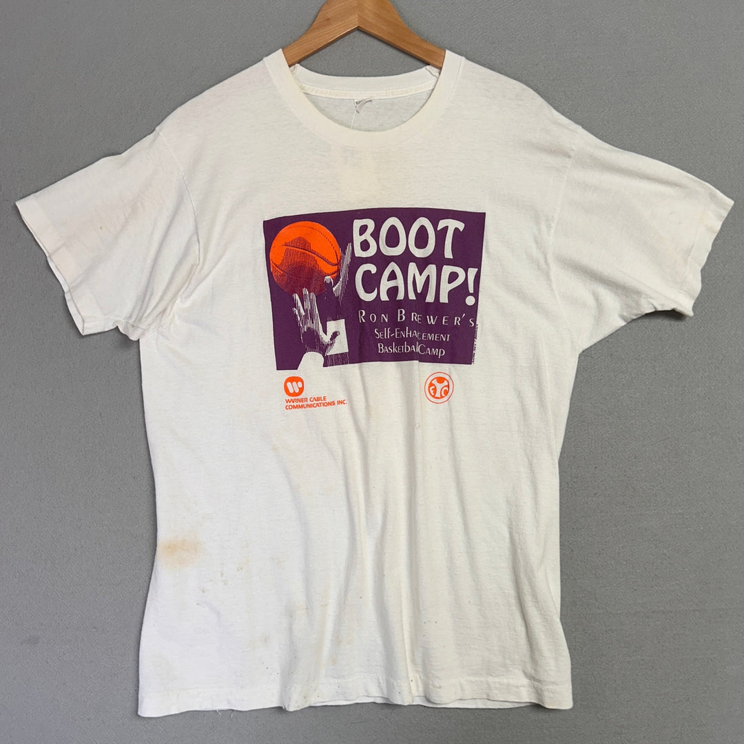 90's Ron Brewer Arkansas Basketball Boot Camp T Shirt Size XL