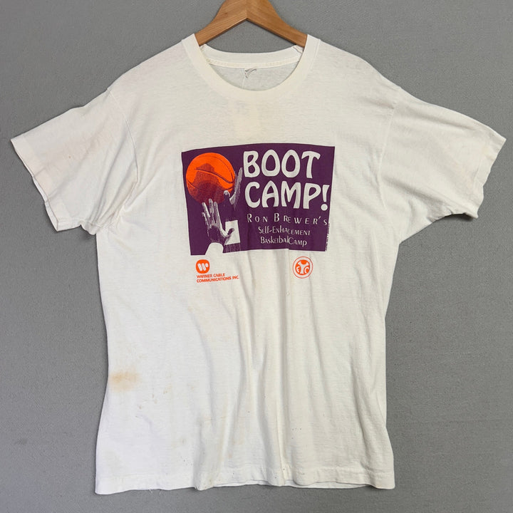 90's Ron Brewer Arkansas Basketball Boot Camp T Shirt Size XL