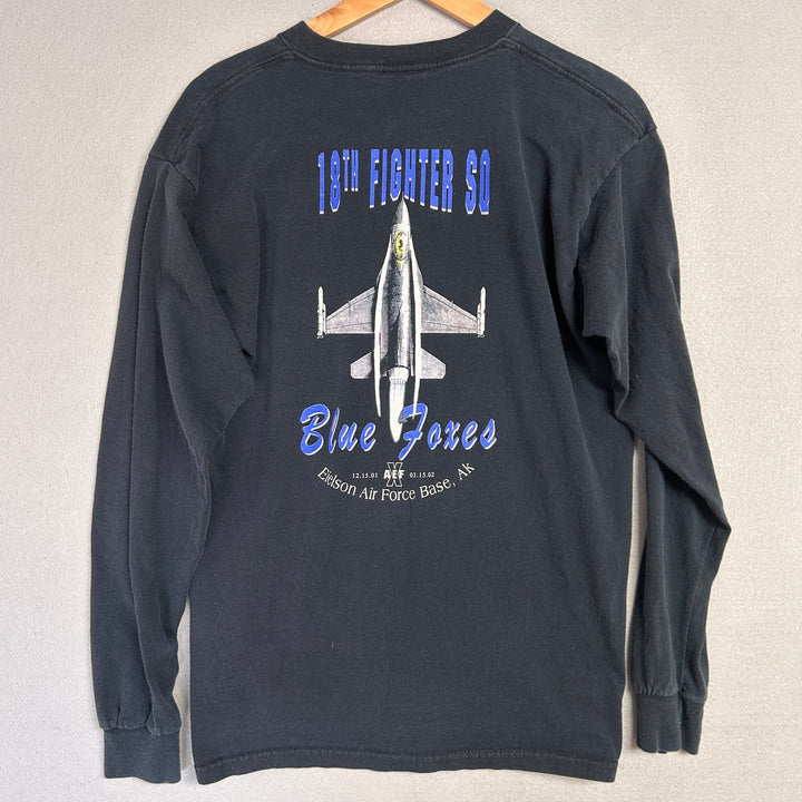 Vintage Blue Foxes 18th Fighter SD Jet Fighter Operation Freedom Shirt Large