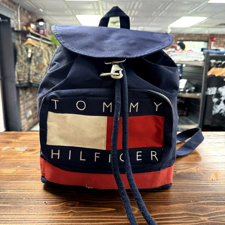 Vintage Tommy Hilfiger Big Flag Backpack Cinch Bag