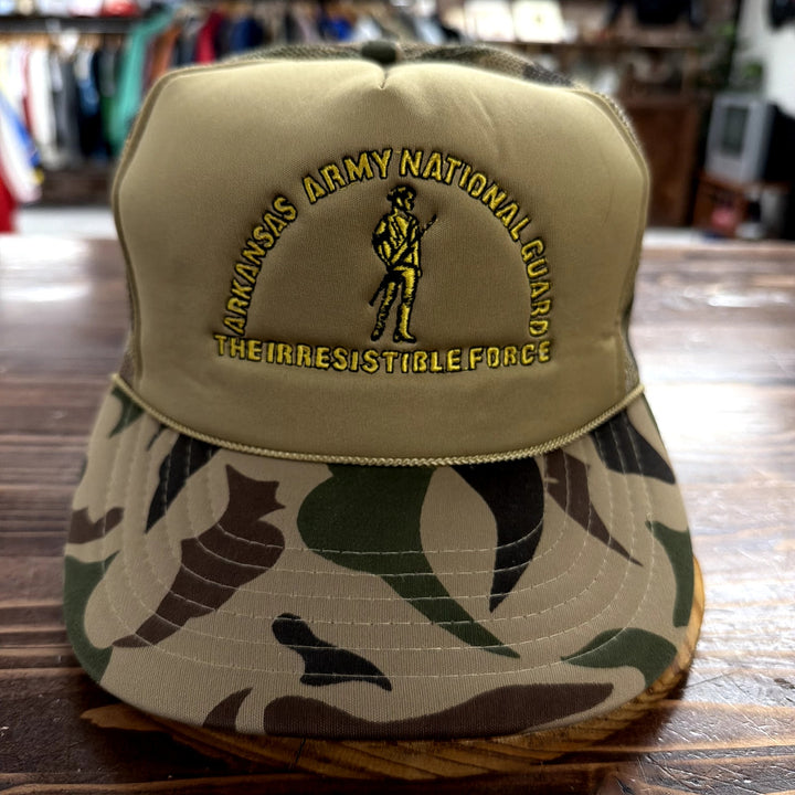 Vintage Arkansas National Guard Camo Trucker Hat