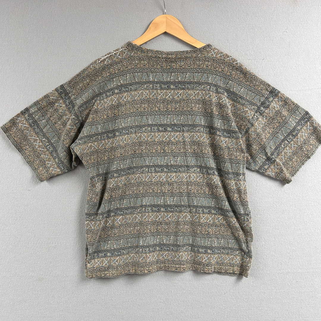 Vintage Bugle Boy Striped Surf T Shirt Size XL