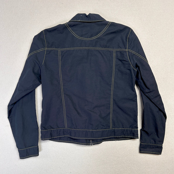 Vintage Y2K Nike Navy and Neon Green Windbreaker Jacket Size Large