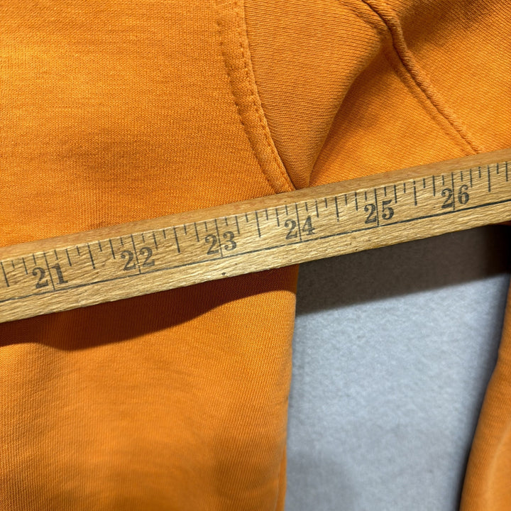 Y2K éS Skateboard Co Round Text Logo Hoodie Orange Size Large