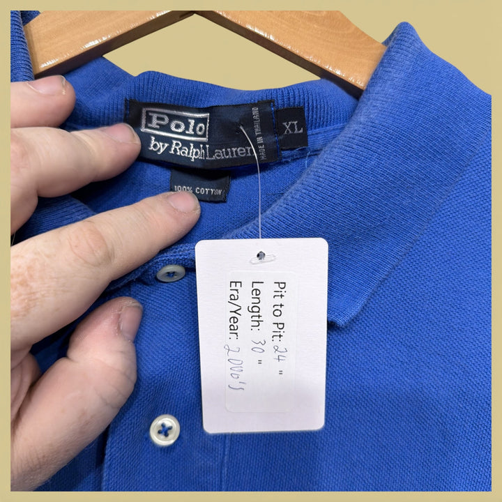 Vintage Polo Ralph Lauren 2000s Blue Polo Shirt Size XL