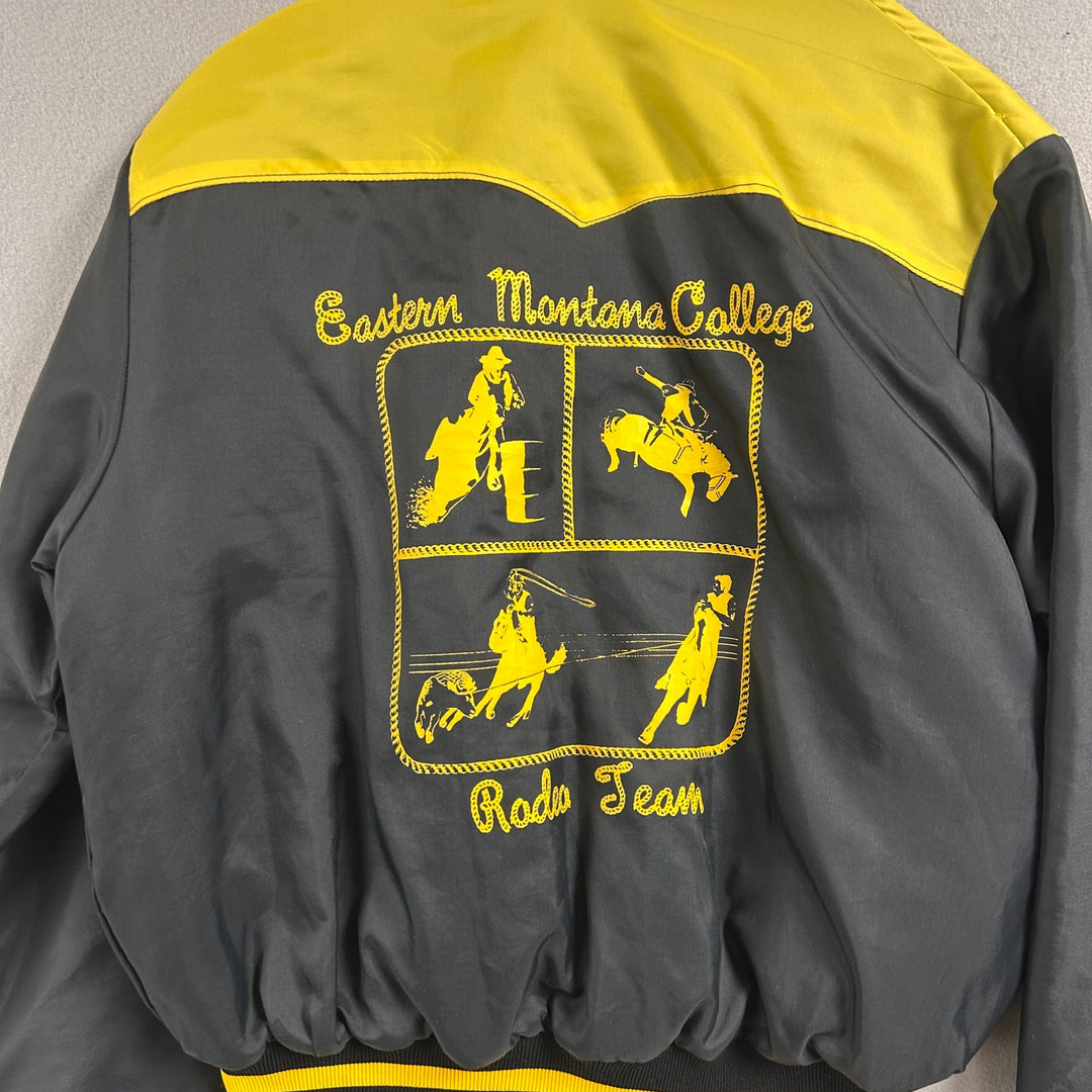 Vintage Eastern Montana College Rodeo Team Jacket Size Large