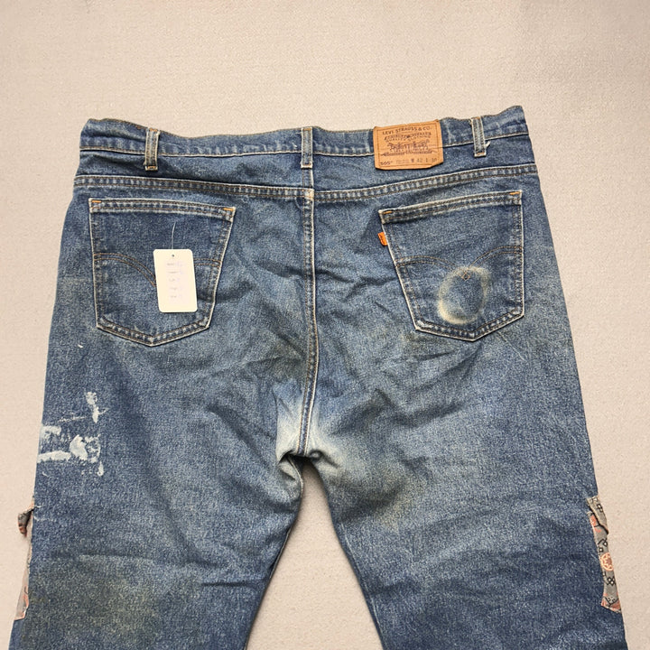 Vintage Levi's Custom Flared 505 Western Jeans Size 42x30