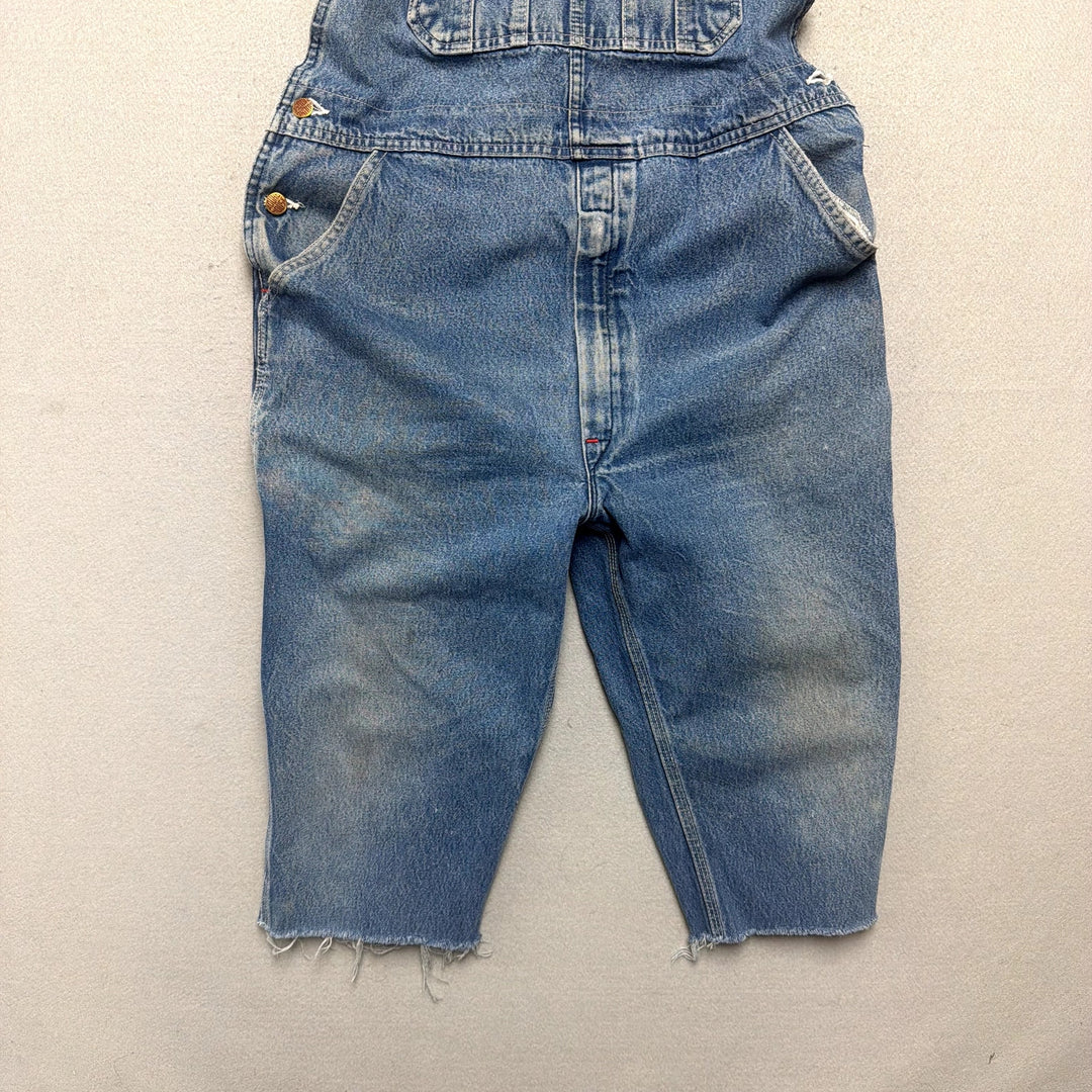 Vintage Roundhouse Made in USA Cut Off Overalls Size 36