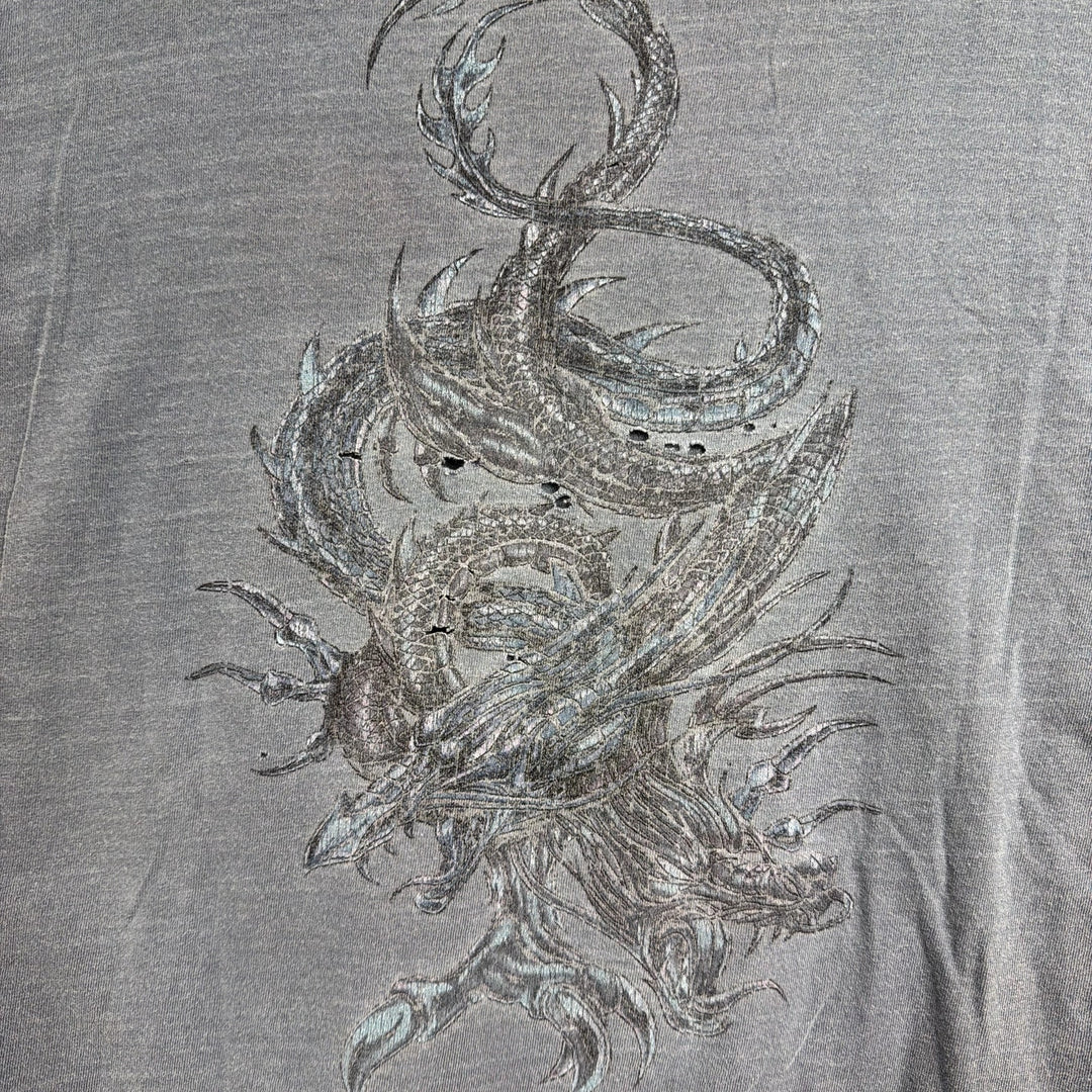 Vintage Top Heavy Dragon Thrashed Distressed Shirt size XL