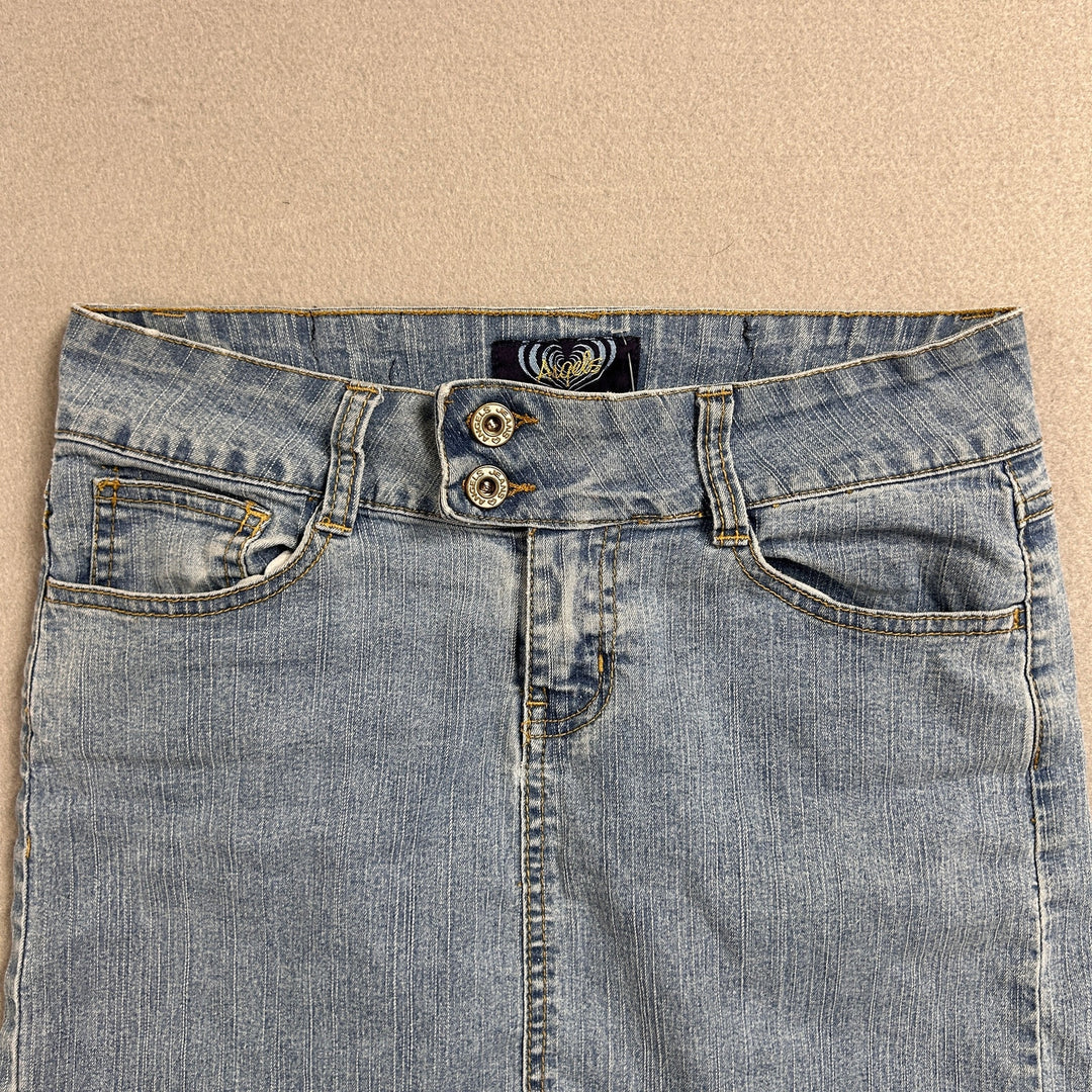 Vintage Angels Jeans Ruffled Denim Skirt Size 28