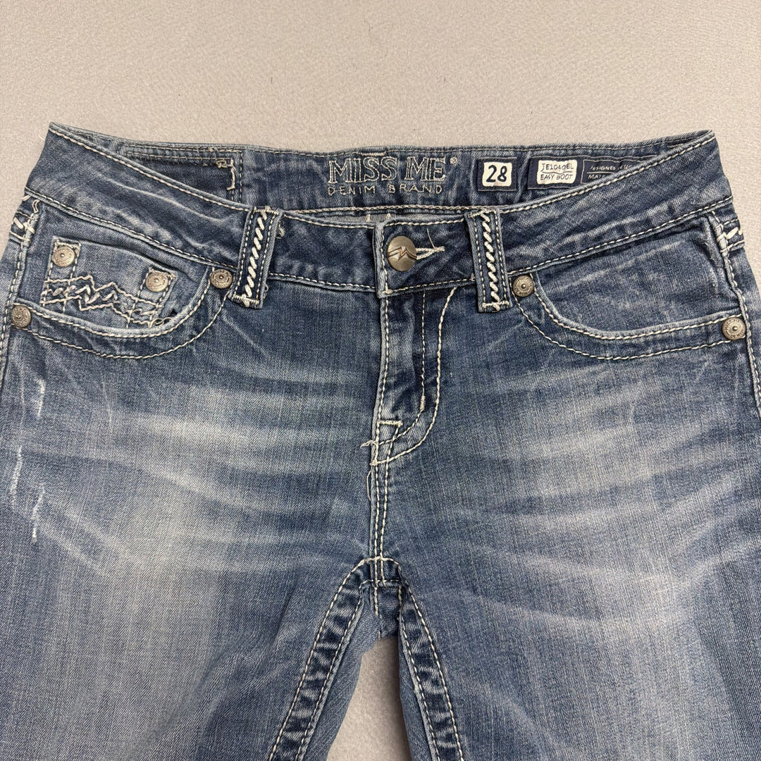 Vintage Miss Me Y2K Embellished Pocket  Jeans Size 28
