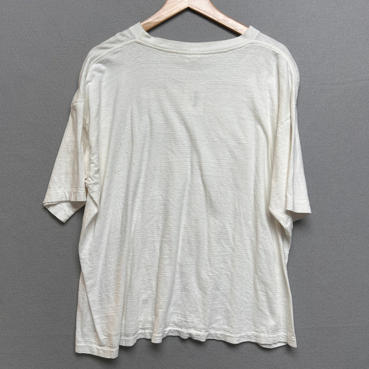 Vintage Africa Black Women's Anthem White Shirt Size XL