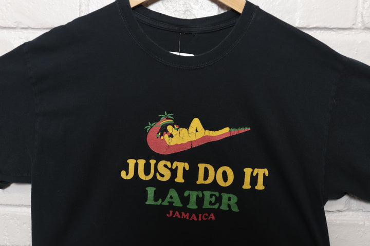 2000s Vintage Just Do It Later Jamaica T Shirt Size Large