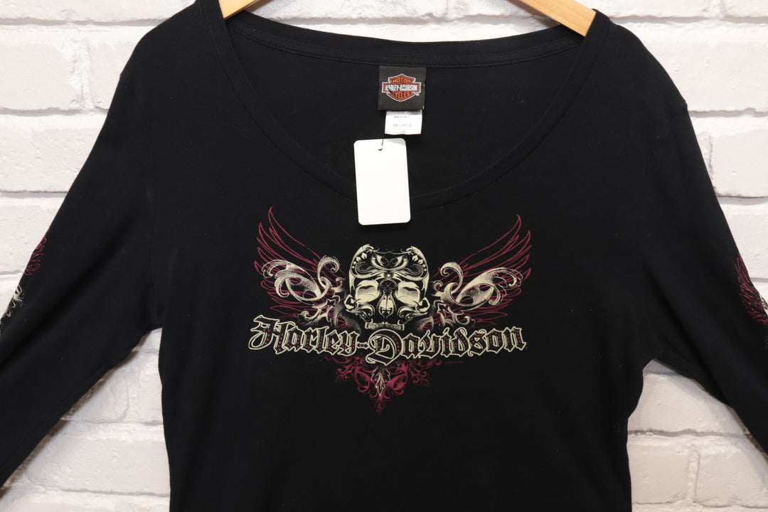 2010s Harley Davidson Womens T Shirt Size XXL