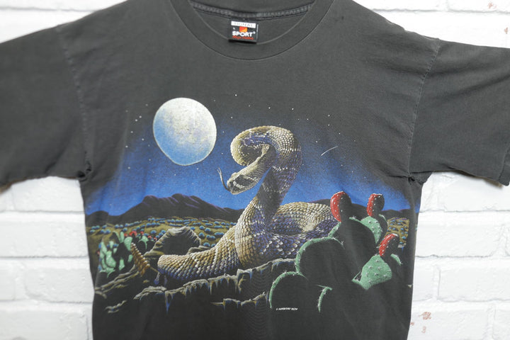 Southwest Rattlesnake Vintage Wrap Around T Shirt 90s Large