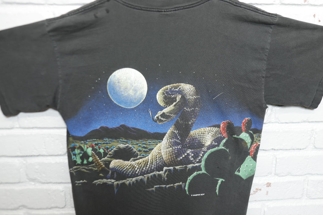 Southwest Rattlesnake Vintage Wrap Around T Shirt 90s Large
