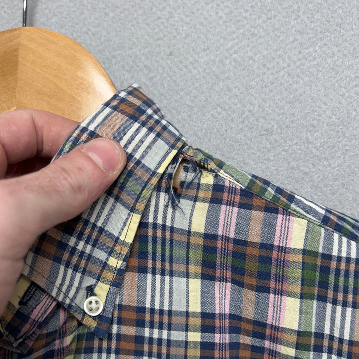 Vintage Polo Ralph lauren Plaid Button Down Shirt Size Medium