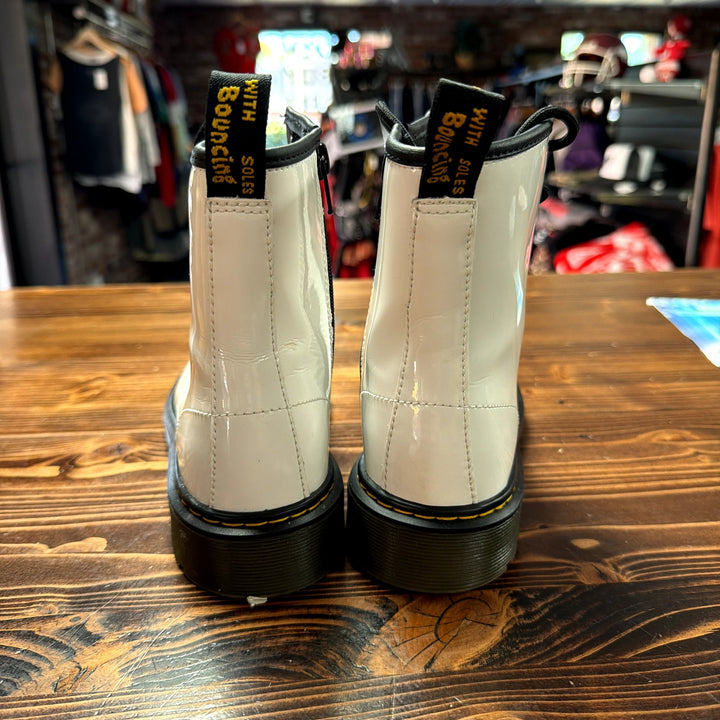 Dr Martens White Patent Leather White Boots Size Womens 6