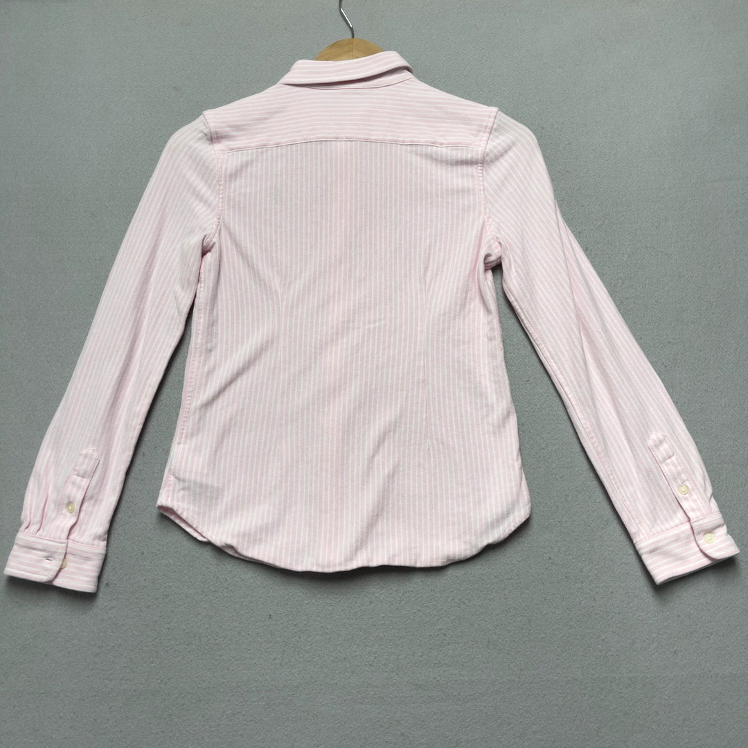 Boys Polo Ralph Lauren Pink Stripe Button Down Shirt Large (12-14)