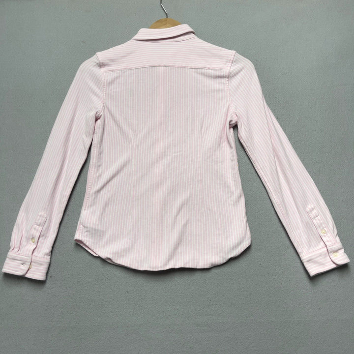 Boys Polo Ralph Lauren Pink Stripe Button Down Shirt Large (12-14)
