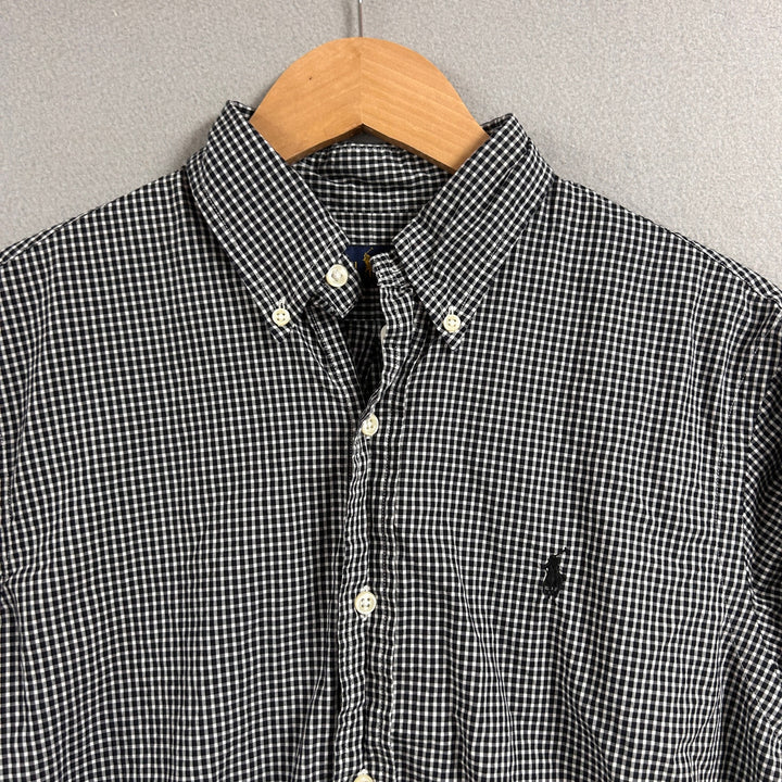 Polo Ralph Lauren Black Gingham Plaid Shirt Size Small
