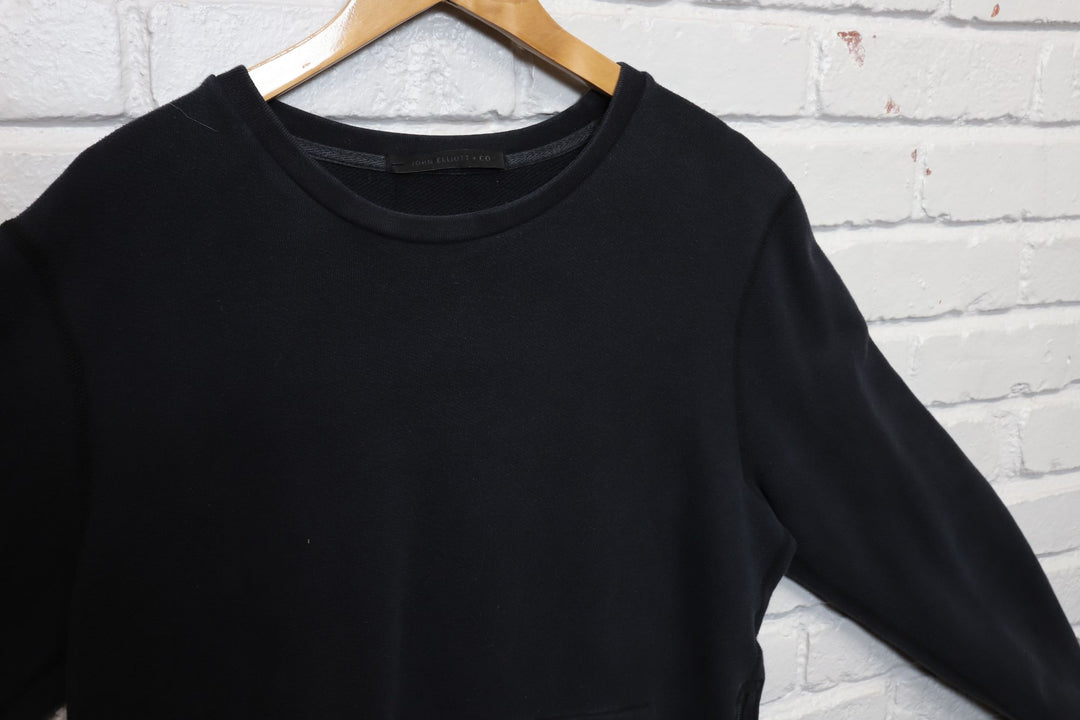 john elliott black villain crewneck sweatshirt size 3 large