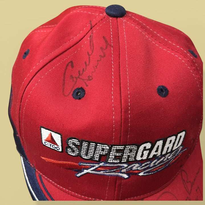 Vintage Supergard Racing 90s Autographed Snapback Hat