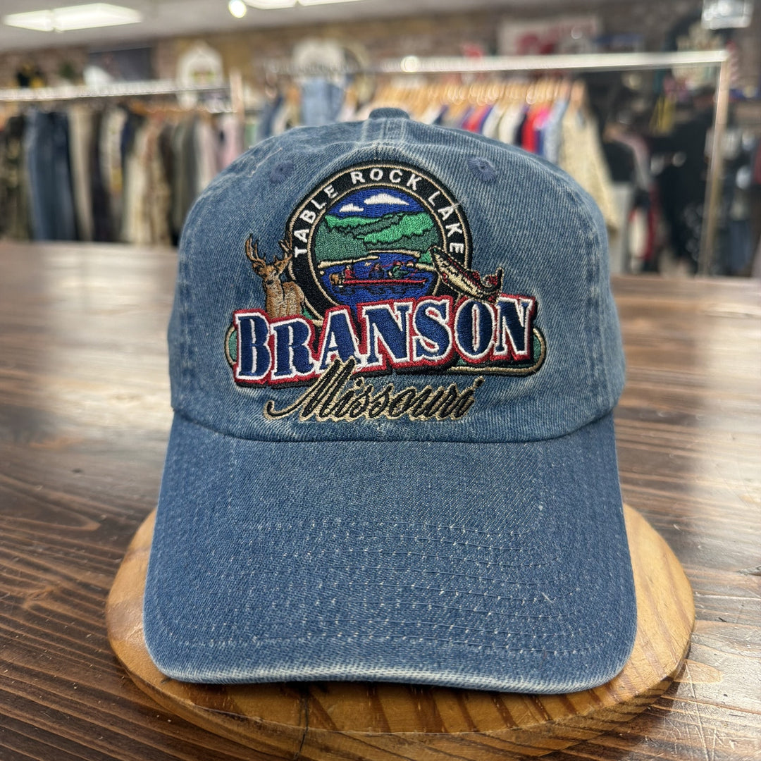Vintage 90s Branson Denim Strap back Hat