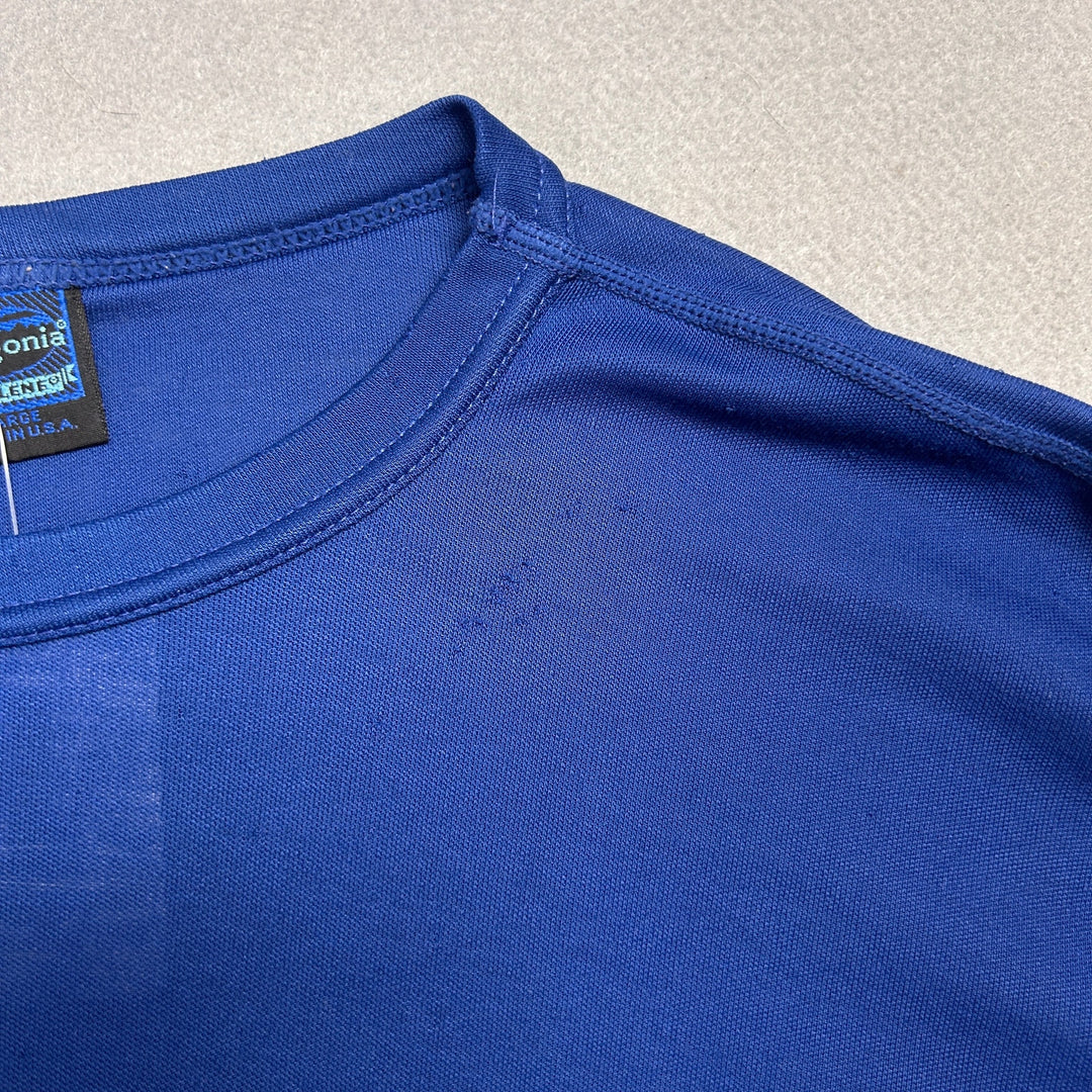 Vintage Patagonia Capilene Blue T Shirt Size Large