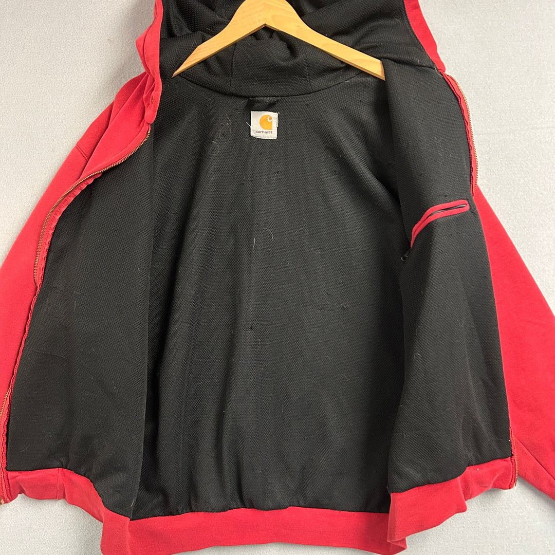 Vintage Carhartt Thermal Lined Red Hoodie Size XXL