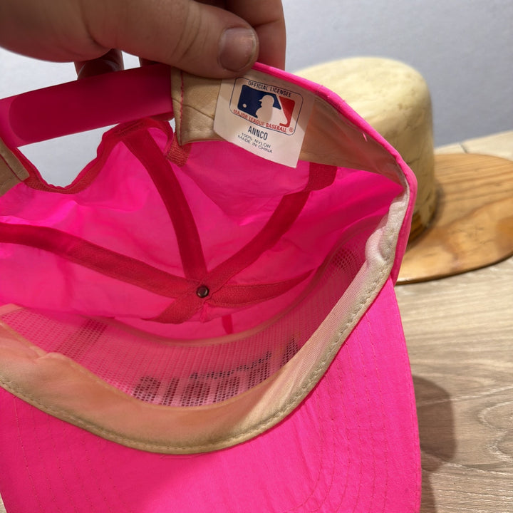Vintage 80s California Angels Pink Snapback Hat