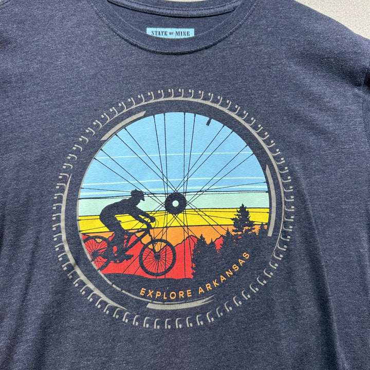 Explore Arkansas Cycling T Shirt Size Large