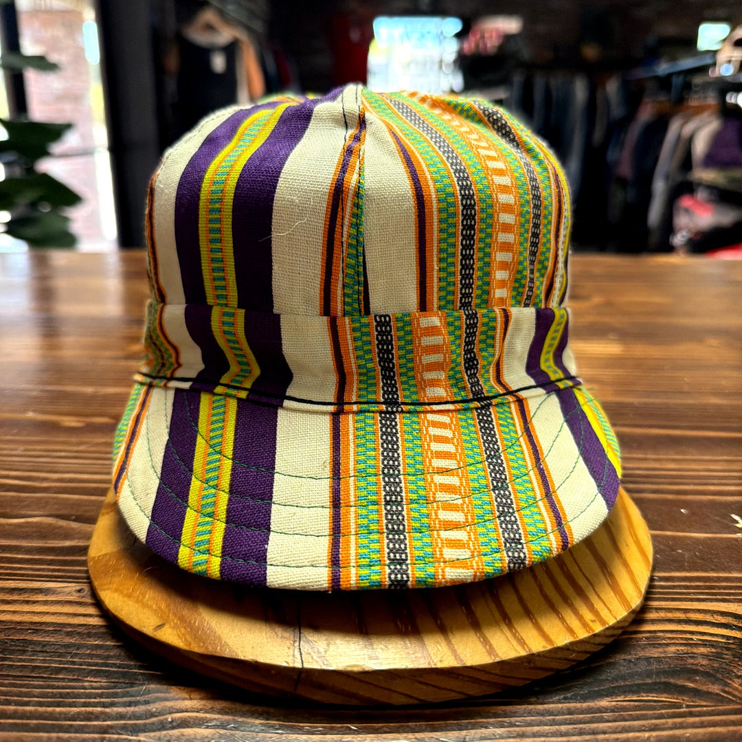 Vintage Kromer Striped Welding Cap Hat Size 7 1/4