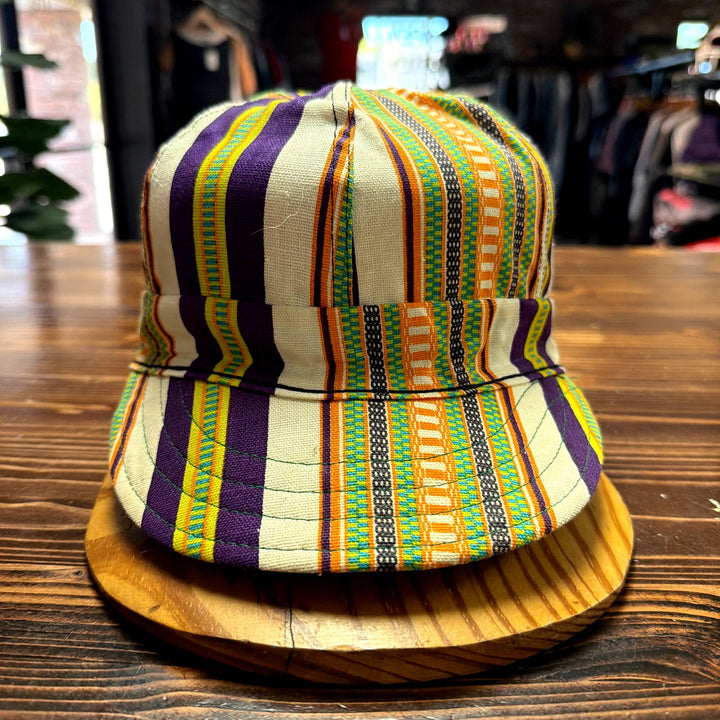 Vintage Kromer Striped Welding Cap Hat Size 7 1/4