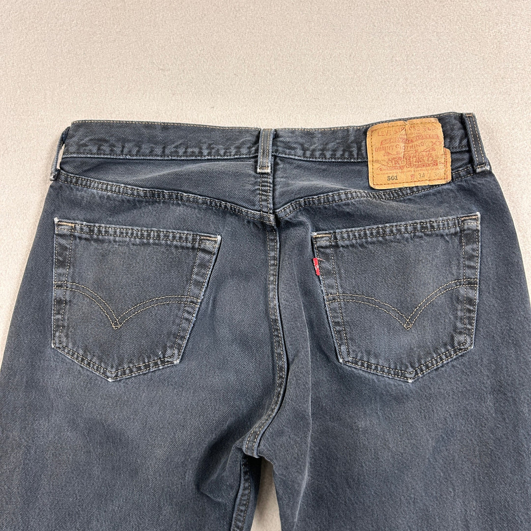 Vintage Levi's 501 Made in USA 1996 Dark Blue Jeans Size 32