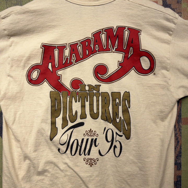 Alabama In Pictures Vintage 1995 Tour T Shirt Size Large 90s