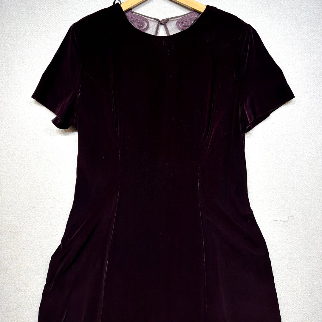 Vintage Maggy London Velour Dress Size 14