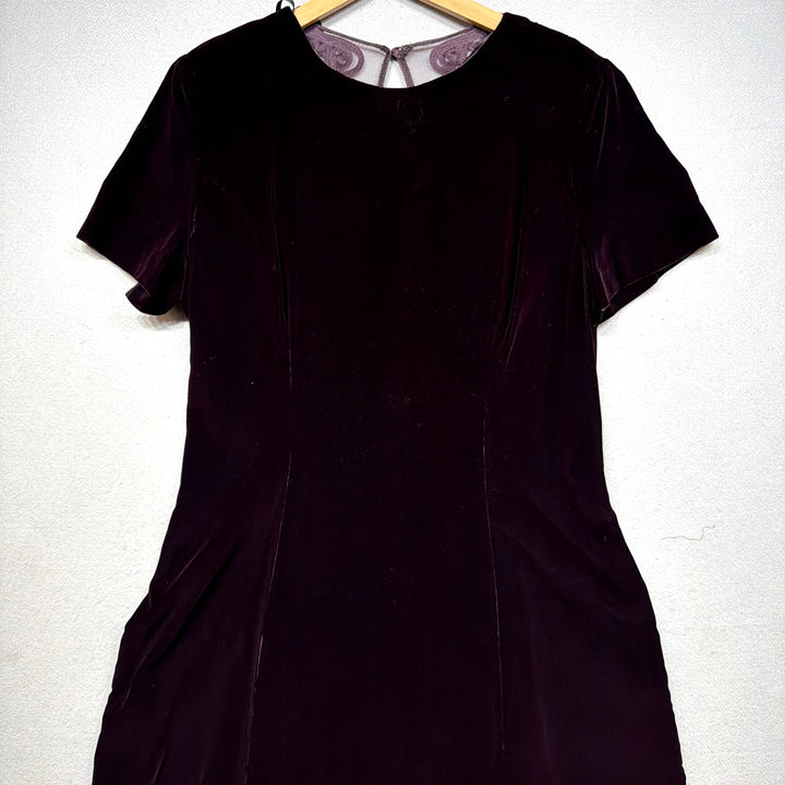 Vintage Maggy London Velour Dress Size 14
