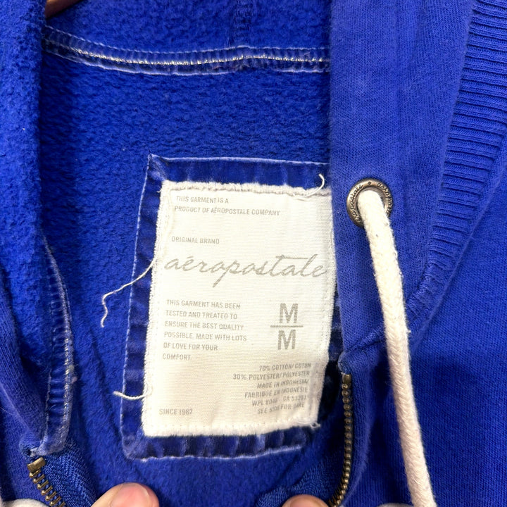 Aeropostale Blue Zip Up Hoodie Size Medium