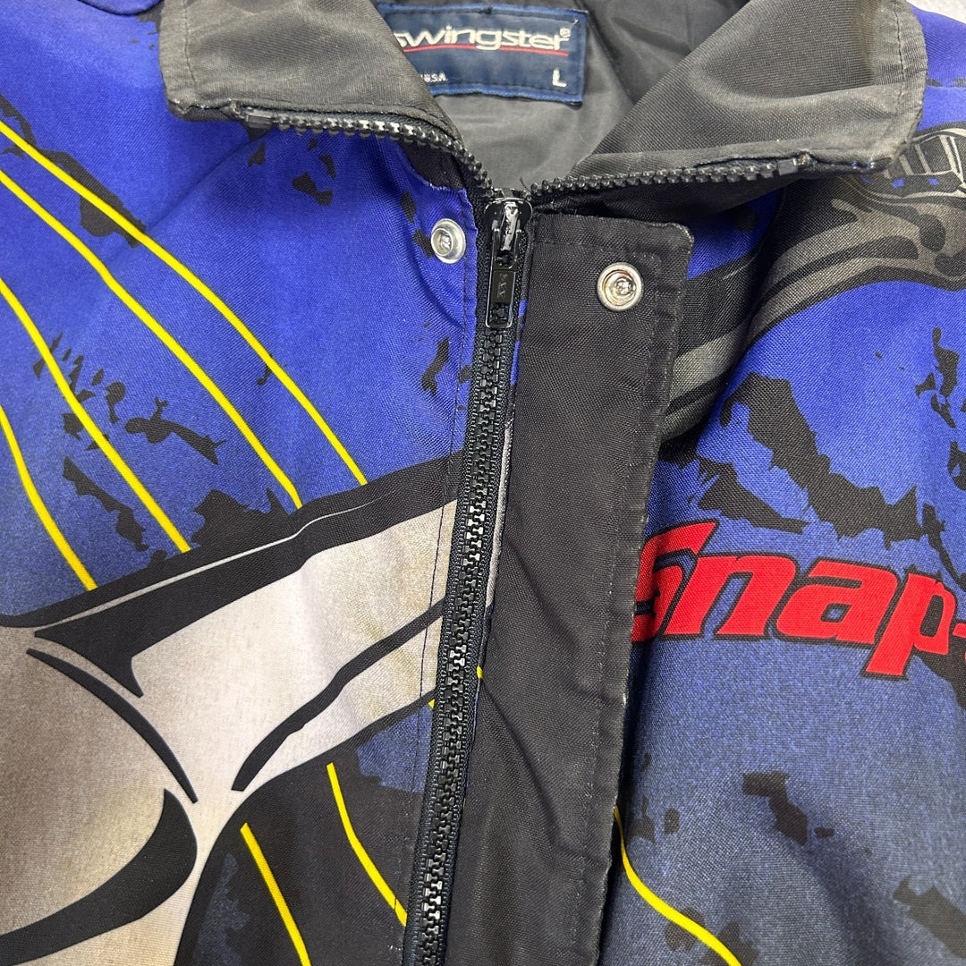 Vintage Snap-On Tools Jacket Racing Bomber Full Zip AOP Men's Size Large