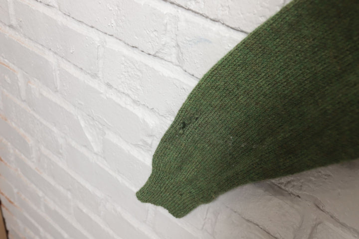60s Vintage Marshall Field and Co Green Cable Knit Sweater Size Medium