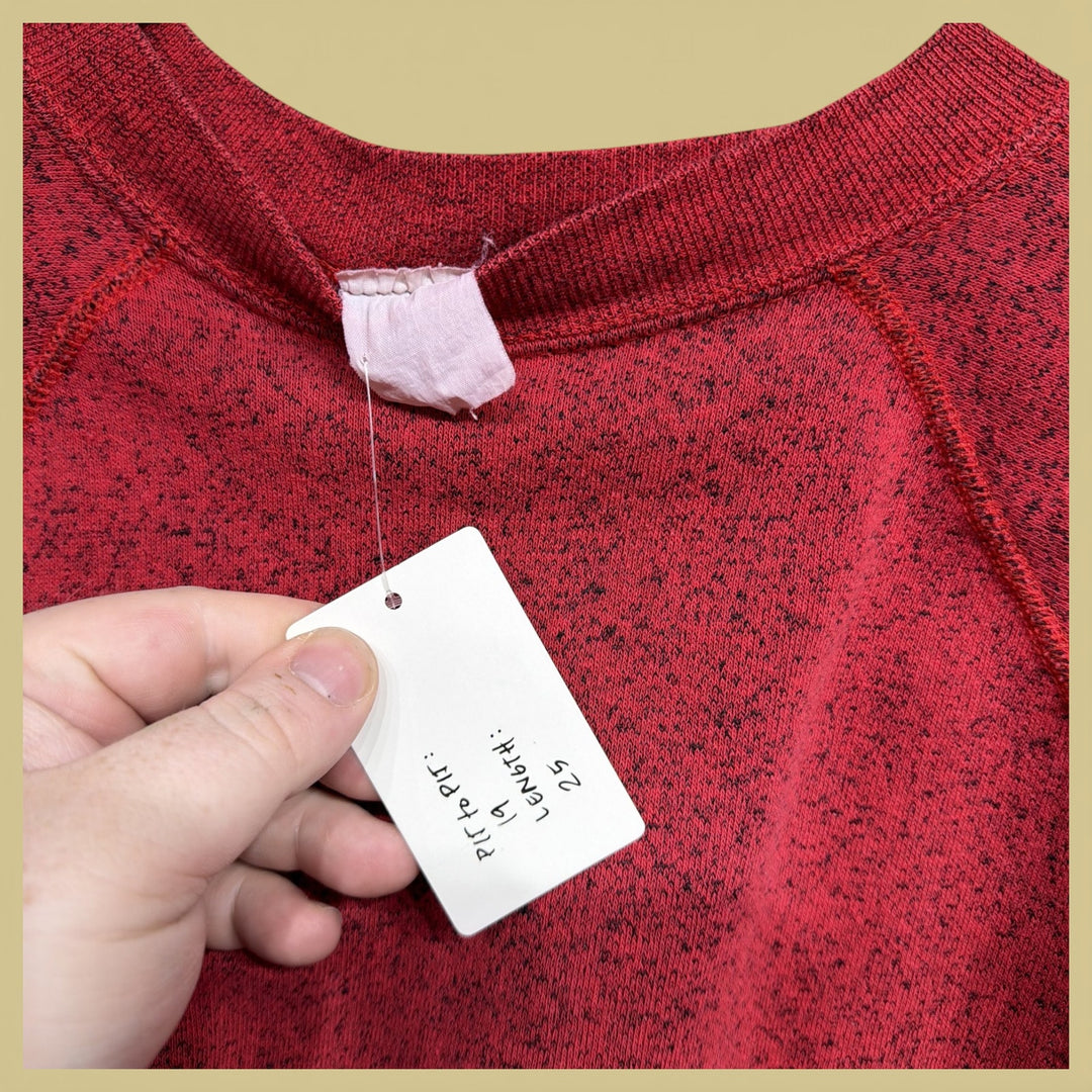 Vintage 80s Red and Black Heather Sweatshirt Size Small