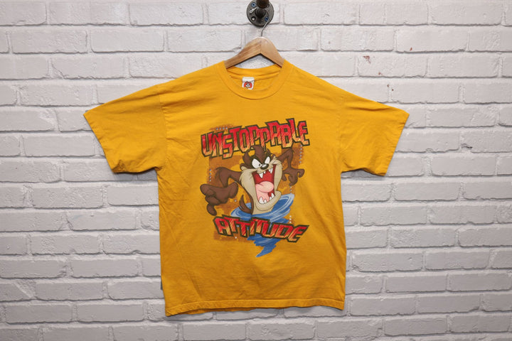 2000s Vintage Looney Tunes Taz Attitude T Shirt Size XL