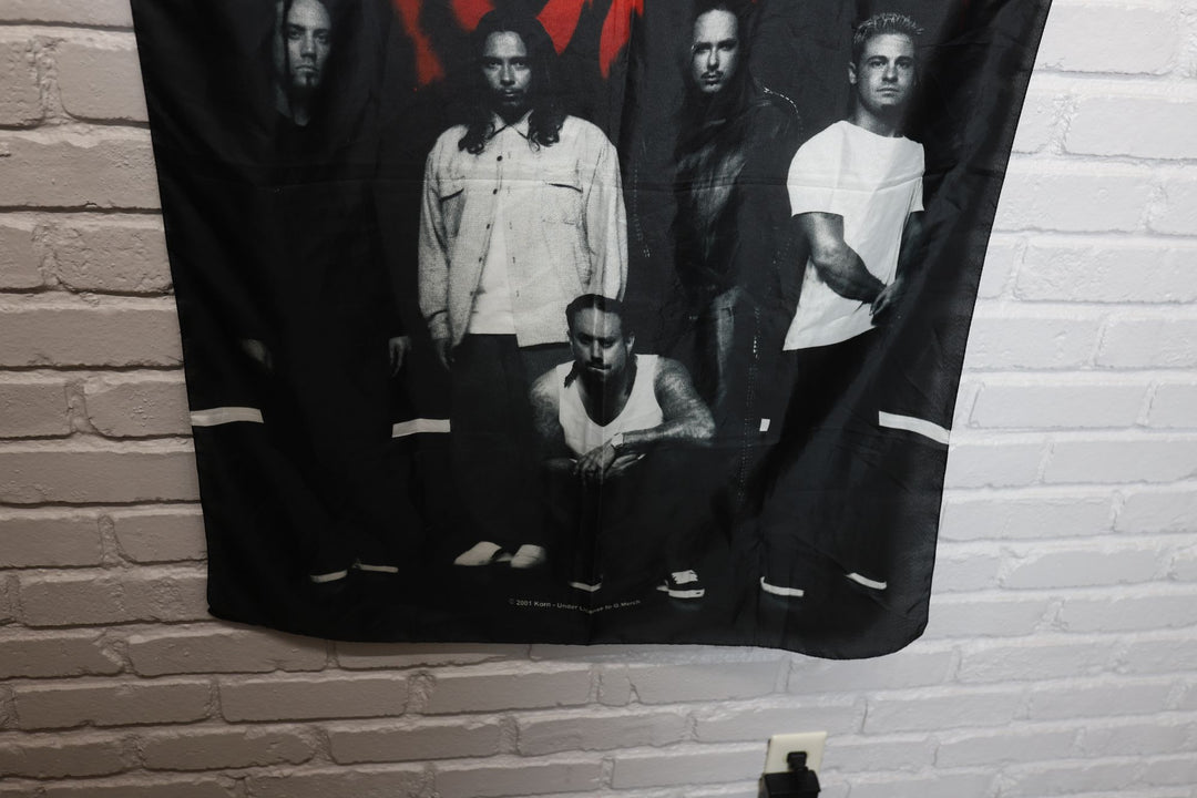 2000s Korn made in italy cloth banner flag