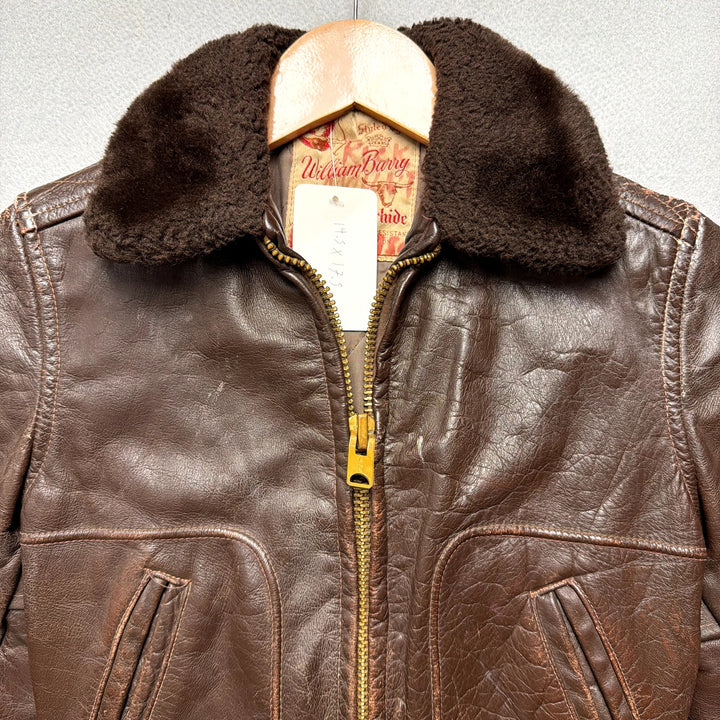 Vintage Kids William Barry Steerhide Jacket Size Small