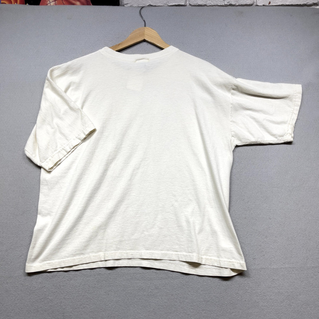 Vintage Blue Flower T Shirt Size Large