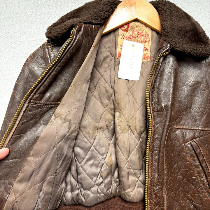 Vintage Kids William Barry Steerhide Jacket Size Small