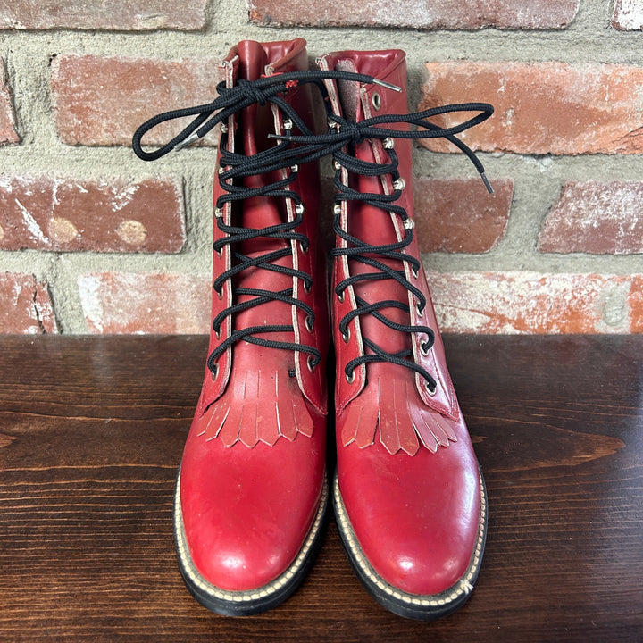 Vintage Justin Diamond J Kiltie Roper Boots Size 5B