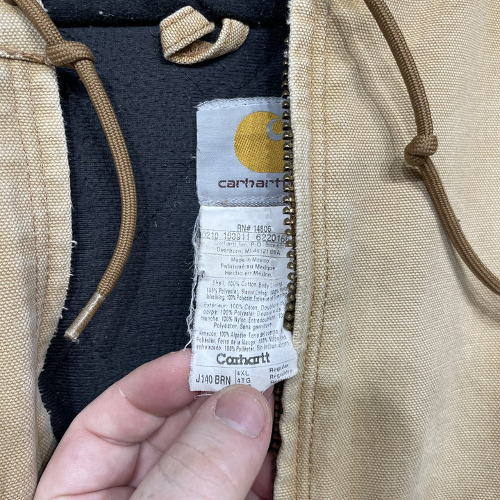 Carhartt  Brown Hooded Active Jacket Size 4XL