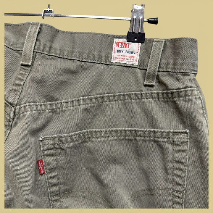 Vintage 90s Levi's Dry Goods Green Baggy Pants Size 33